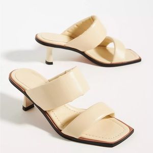 Vicenza Anthropologie Cream Heeled Sandals